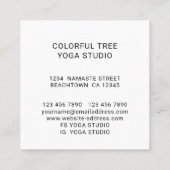 Colorful Mosaic Tree Yoga Studio Vierkante Visitekaartje (Achterkant)