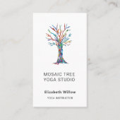 Colorful Mosaic Tree Yoga Studio Visitekaartje (Voorkant)