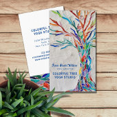 Colorful Mosaic Tree Yoga Studio Visitekaartje