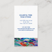 Colorful Mosaic Tree Yoga Studio Visitekaartje (Achterkant)