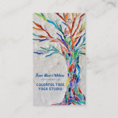 Colorful Mosaic Tree Yoga Studio Visitekaartje (Voorkant)