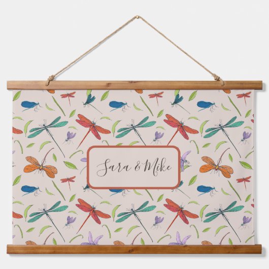 Colorful Moth Butterfly Pattern Personalized Hangi Hangend Wandkleed (Voorkant)