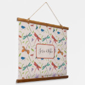 Colorful Moth Butterfly Pattern Personalized Hangi Hangend Wandkleed (Gebogen)