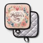 Colorful Mother's Day Pot Holder Pannenlap (Voorkant / Achterkant)
