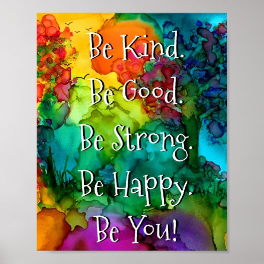 Colorful Motivatie & Inspirations WordPoster Poster (Voorkant)