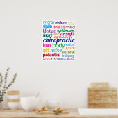 Colorful Motivatie Word Collage Chiropractic Poster (Keuken)