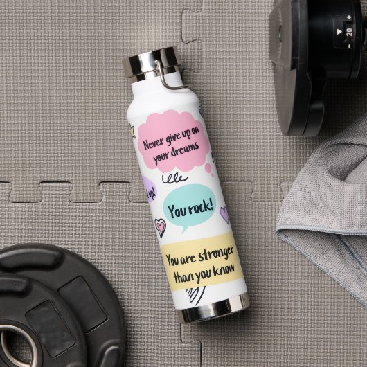 Colorful Motivational Quotes Waterfles (Sportschool (Gedraaid)  )
