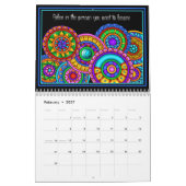 Colorful Motivations Positive Thight Calendar Kalender (Feb 2027)