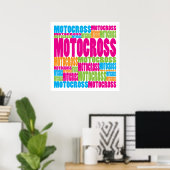 Colorful Motocross Poster (Thuiskantoor)