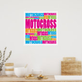 Colorful Motocross Poster (Keuken)