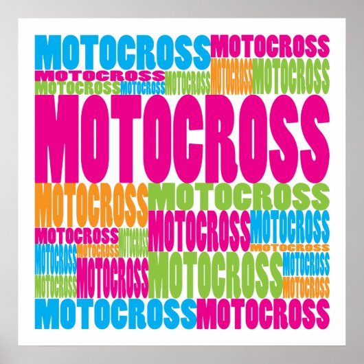 Colorful Motocross Poster (Voorkant)