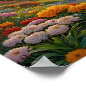Colorful Mountain Lake Flowers Art Poster (Hoek)