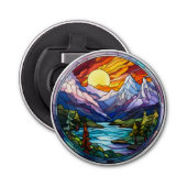 Colorful Mountain Landscape Bottle Opener (Voorkant)