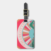 Colorful Mountain Sun Modern Bagagelabel (Voorkant verticaal)