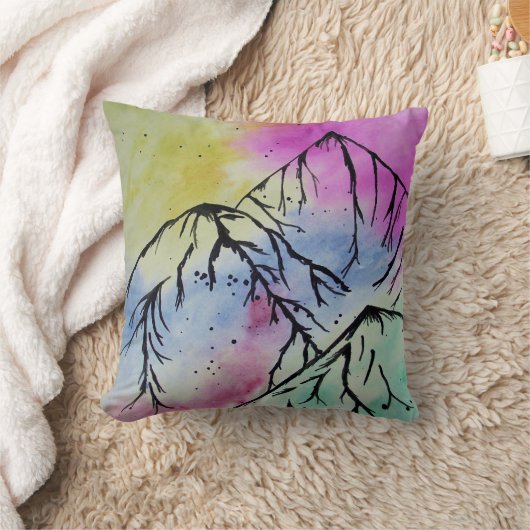 Colorful mountainart-kussen kussen (Deken)