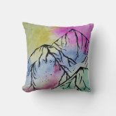 Colorful mountainart-kussen kussen (Voorkant)