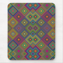 Colorful mouse pad featuring a vibrant geometric  muismat