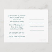 Colorful Moving House New Address Briefkaart (Achterkant)