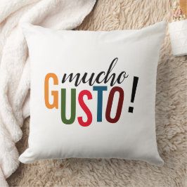 Colorful Mucho Gusto! Aangenaam kennis te maken Kussen
