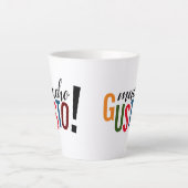 Colorful Mucho Gusto! Aangenaam kennis te maken Latte Mok (Voorkant)