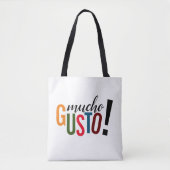 Colorful Mucho Gusto! Aangenaam kennis te maken Tote Bag (Voorkant)