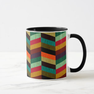 Colorful Multi-Colored Herringbone Pattern Mok