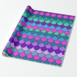Colorful Multi-Colored Mermaid Birthday Party Cadeaupapier<br><div class="desc">Verpakkingspapier</div>