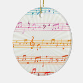 Colorful Multi Colour Music Note Musician Keramisch Ornament (Links)