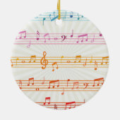 Colorful Multi Colour Music Note Musician Keramisch Ornament (Achterkant)