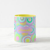 Colorful multicolkleurige naam monogram mok (Midden)