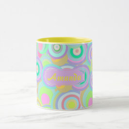 Colorful multicolkleurige naam monogram mok