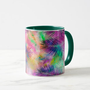 Colorful Multicolor Tropical Palm Leaves Mok