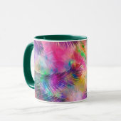 Colorful Multicolor Tropical Palm Leaves Mok (Voorkant links)