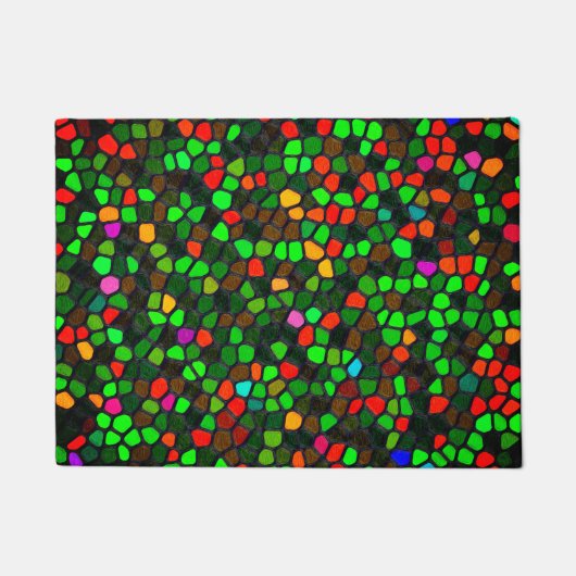 Colorful Multicolored Mosaic Pattern Deurmat (Voorkant)