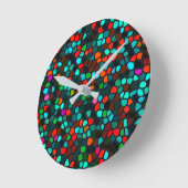 Colorful Multicolored Mosaic Pattern Ronde Klok (Hoek)