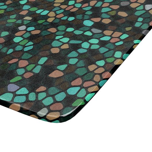 Colorful Multicolored Mosaic Pattern Snijplank (Hoek)