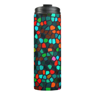Colorful Multicolored Mosaic Pattern Thermosbeker