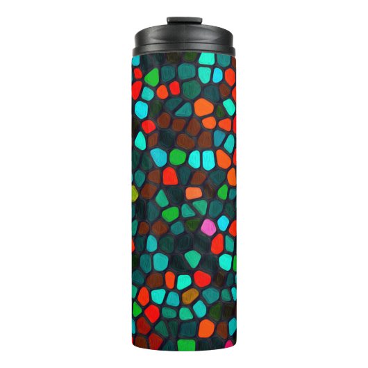 Colorful Multicolored Mosaic Pattern Thermosbeker (Voorkant)