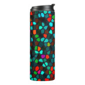 Colorful Multicolored Mosaic Pattern Thermosbeker (Gedraaid links)