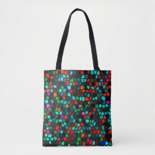 Colorful Multicolored Mosaic Pattern Tote Bag