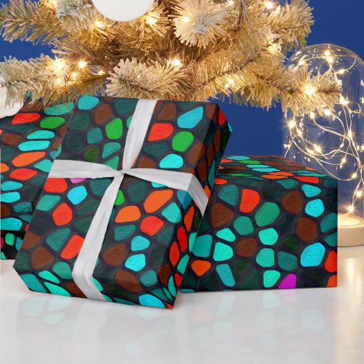 Colorful Multicolored Pattern Cadeaupapier (Feestdagen)