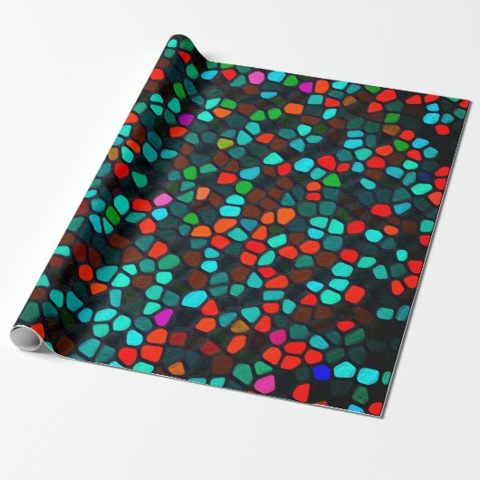 Colorful Multicolored Pattern Cadeaupapier (Uitgerold)