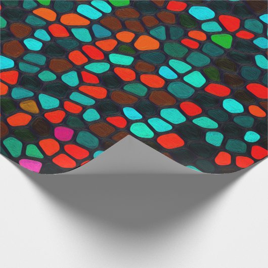 Colorful Multicolored Pattern Cadeaupapier (Hoek)