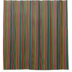 Colorful Multicolored Pattern Douchegordijn