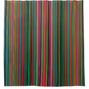 Colorful Multicolored Pattern Douchegordijn
