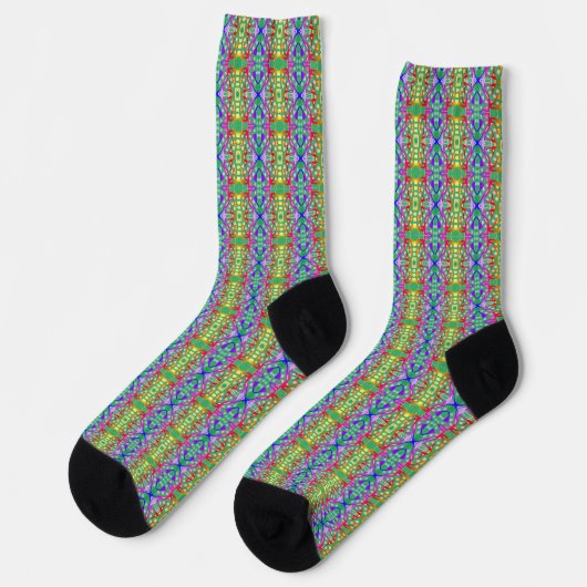Colorful Multicolored Pattern Sokken (Links)