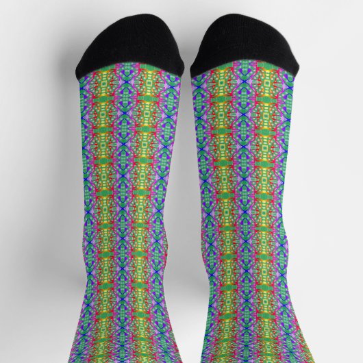 Colorful Multicolored Pattern Sokken (Top)