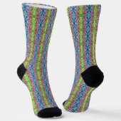 Colorful Multicolored Pattern Sokken (Gebogen)