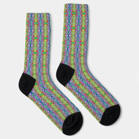 Colorful Multicolored Pattern Sokken (Rechts)