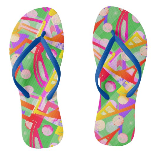 Colorful Multicolored Pattern Teenslippers (Voetbed)